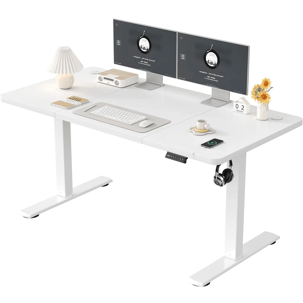 Bureau Assis-Debout Électrique – 140x60 cm & Recharge USB