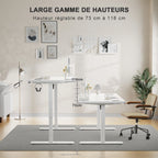 Bureau Électrique Assis-Debout – 160x70 cm & Support Écran