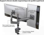 Bras Articulé Double pour Écrans – Support Gaz Professionnel