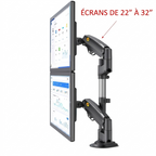 Bras Articulé Double pour Écrans – Support Gaz Professionnel