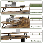 Bureau Électrique Assis-Debout – 160x70 cm & Support Écran