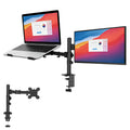 Support Double Bras Écran & Ordinateur Portable – Ergonomie Réglable