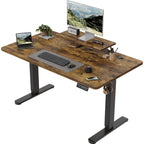 Bureau Électrique Assis-Debout – 120x60 cm & Support Écran