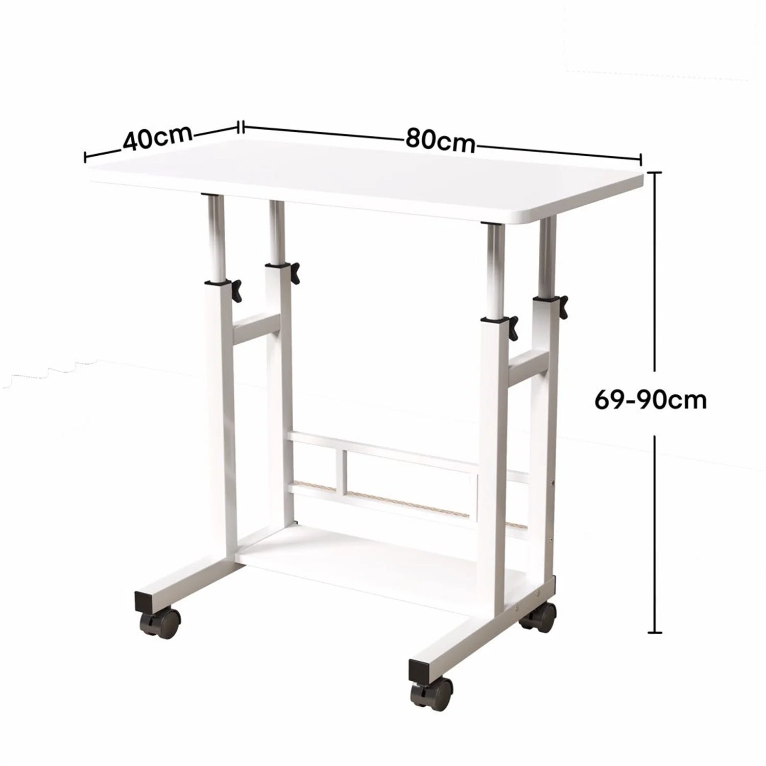 Bureau Assis-Debout Mobile – Compact 80x40 cm